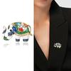 Vintage Elephant Enamel Drip Oil Exotic Brooch Clothing Accessories