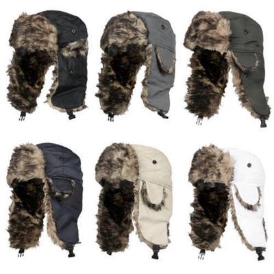 Ski-Bombermütze für den Winter, für Erwachsene, Unisex, Trooper, Ohrenklappen, Trappermütze, Fliegermütze, warm