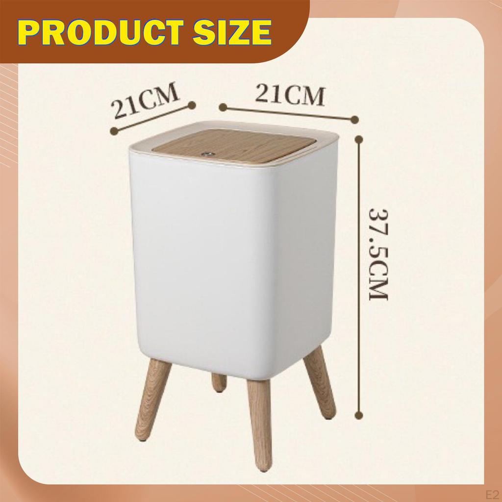 Trash Can with Lid Garbage Wastebasket Practical Multipurpose Waste Bin for Office