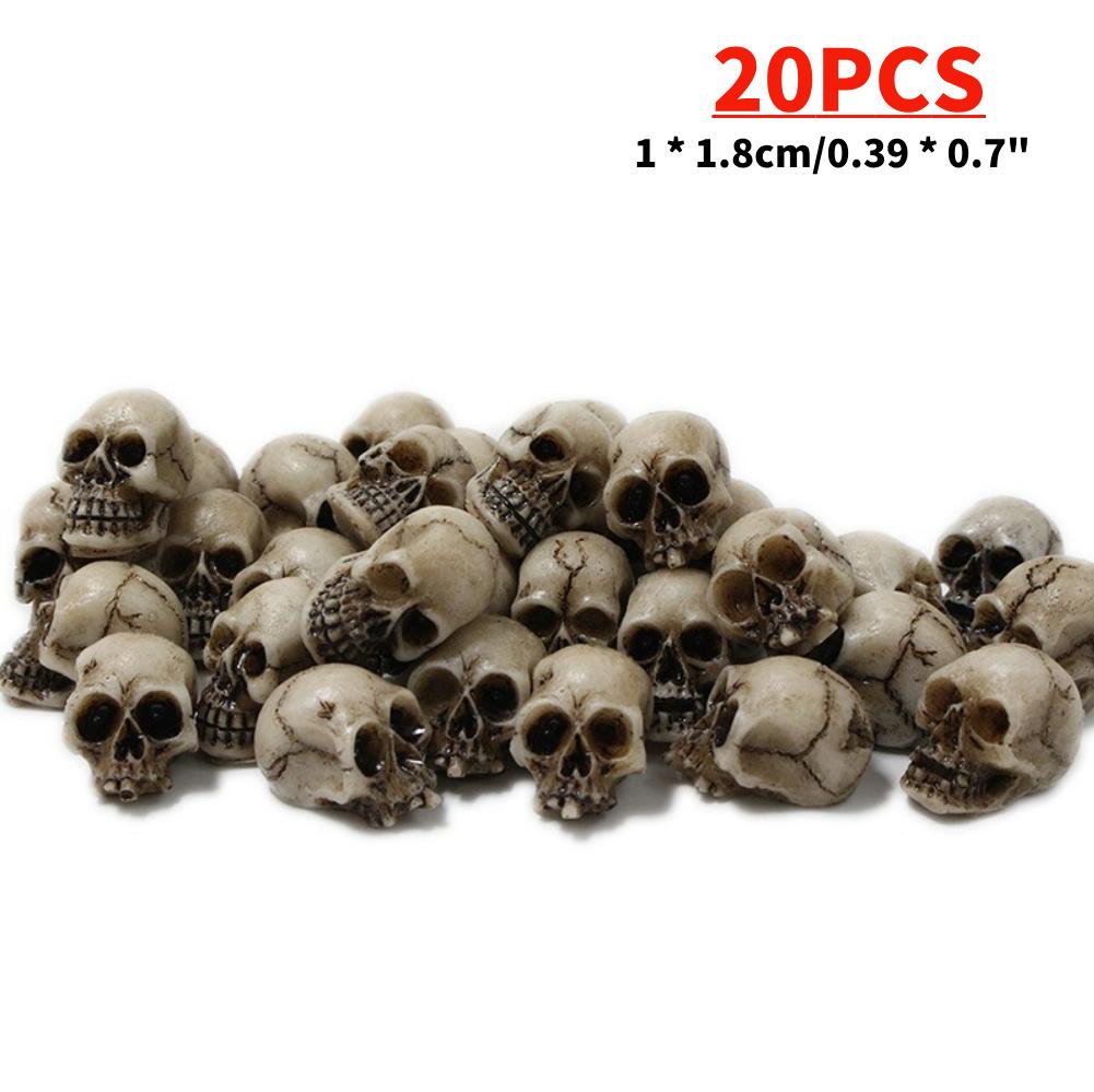 

200 шт. Готические скульптуры черепов Коллекционные статуэтки скелетов на Хэллоуин Украшение Креативная фестивальная тематическая вечеринка Декор дома с привидениями