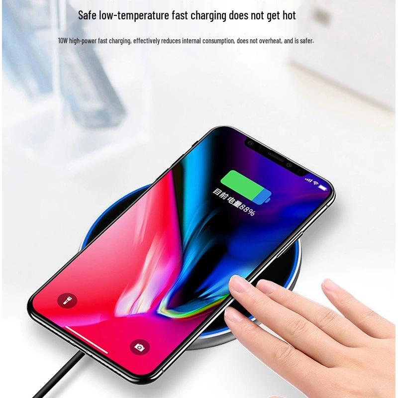 Ultra-Thin 15W Wireless Charger, Fast Charging for Apple, Vivo, Huawei, and Oppo Phones