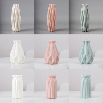 Vaso de flores de plástico moderno decoração para casa estilo nórdico vaso imitação de cerâmica vaso de flores decoração vasos para flores