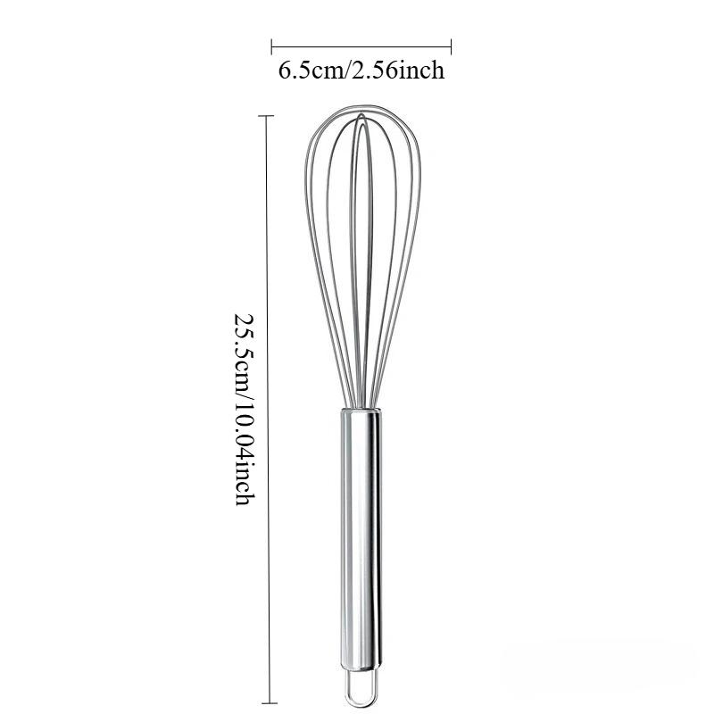 Handheld Round Handled Egg Beater, Egg Mixer, Cream Whisk, Household Baking Tool