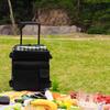 43L Rolling Cooler Dual  Waterproof Portable Insulated Wheeled Cooling Bag with Handle for Picnic Camping Rolling Cooler