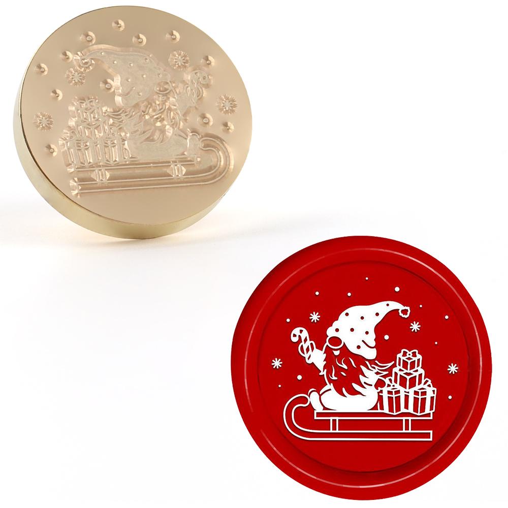 

Christmas Collection Wax Seal Stamp Gingerbread man, Dwarf Wax Sealing Stamp Brass Head (No Handle) For Decorating Party