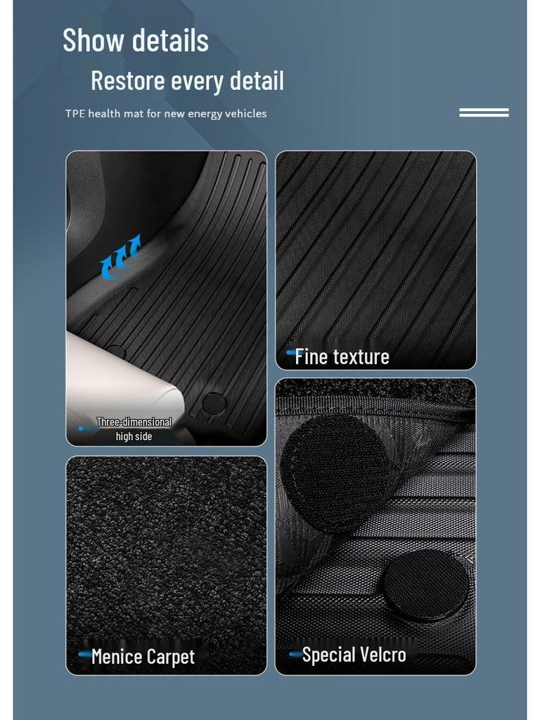 Custom TPE Car Mats for Weilai ES6/EC6 (Model Years 23-25) – Includes Trunk Mat