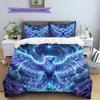 Phoenix Pattern Bedding Quilt Set Quilt Cover Pillowcase Home Decoration Birthday Gift (1 * Duvet Cover + 2 * Pillowcase, Without Core)