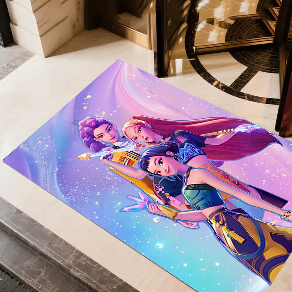 Colorful Fashion Friends Floor Rug Office Rug Perfect for Balcony Kitchen Game Room Hallway Antislip Carpet Anime Office Decor Gift for Festivals