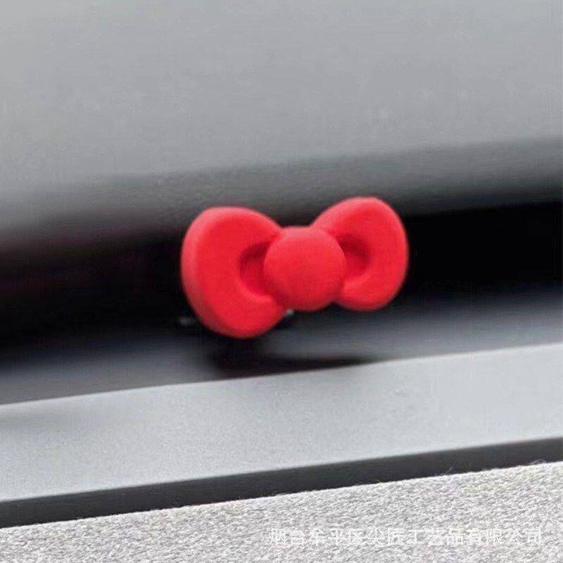 

Kt Cat New Car Air Freshener Cartoon Perfume Diffuser Stone Car Vent Decoration Car Interior Accessory Ornament Fragrance Small Red Bow