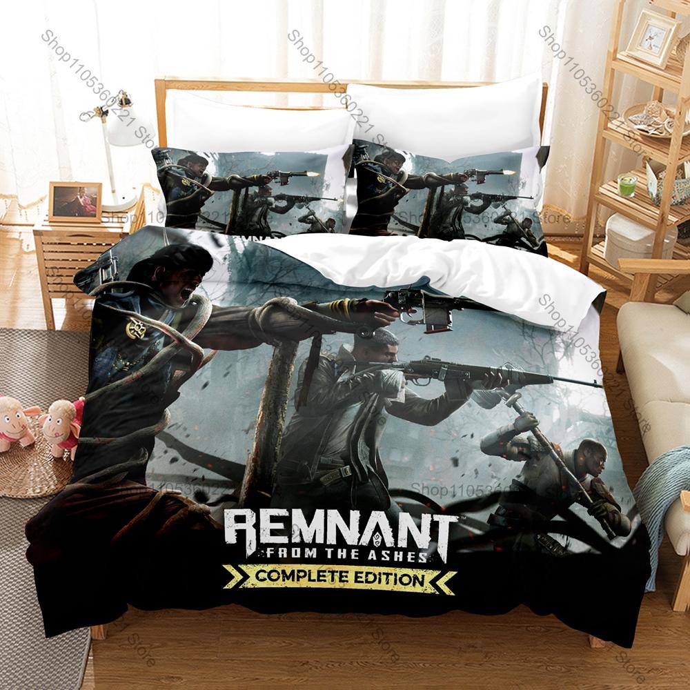 Remnant From the Ashes Pattern Duvet Cover + 2 Pillowcases, Stylish Soft Bed Linens for Game Lovers
