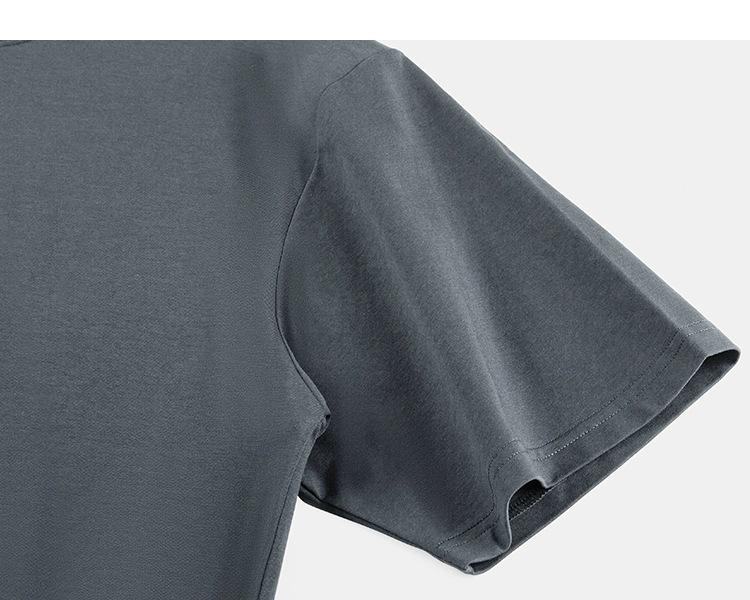 60 Silky Cool Solona 250g Heavy Short-Sleeve Men's Loose-Fit Solid Color Sunscreen T-Shirt