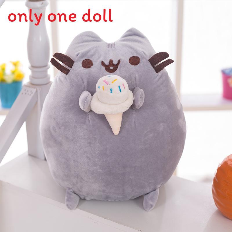 Cute Cookie Cat Plush Toy With Pp Cotton Filling For Kids Bedroom Decor
