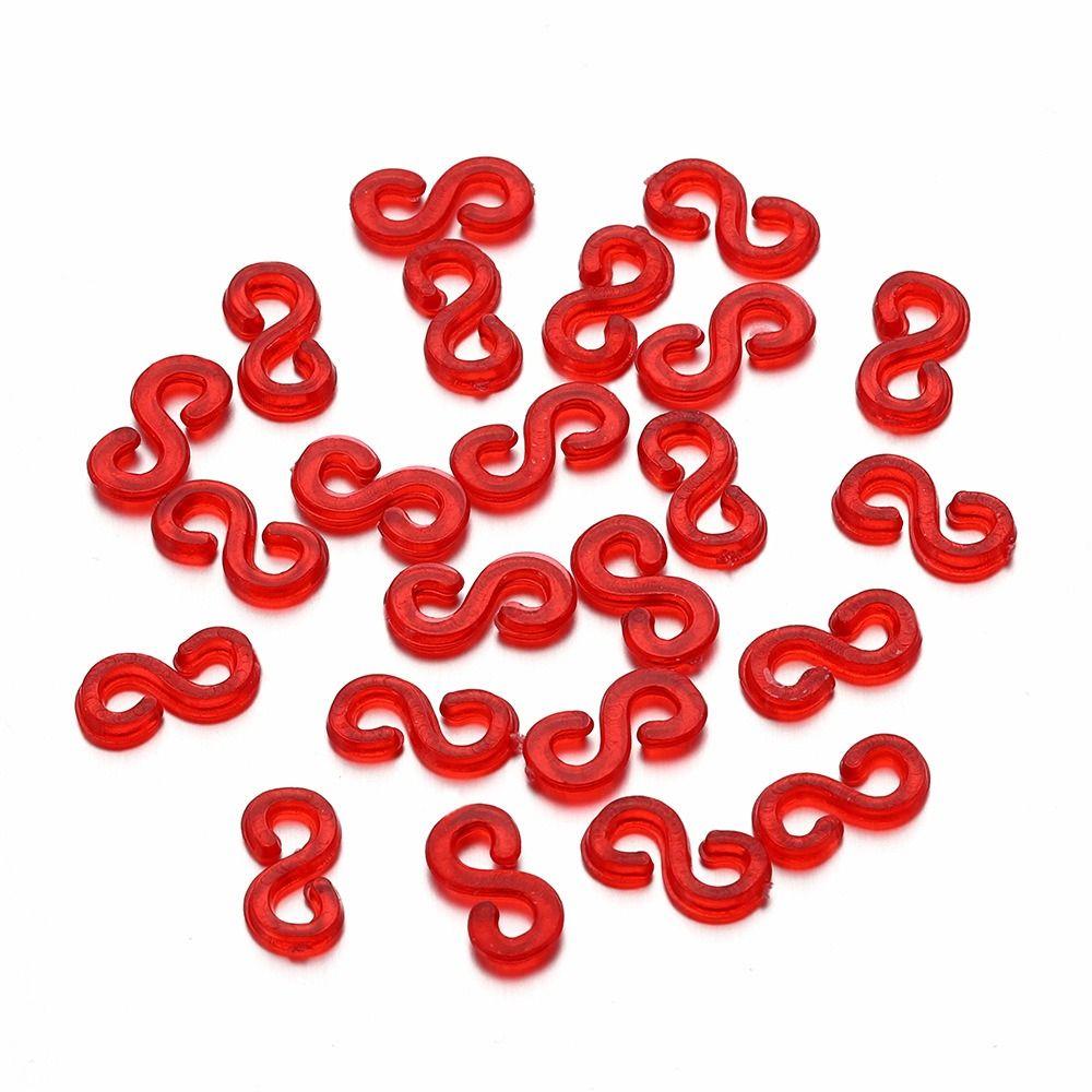 500pcs Acrylic Loom Bands Braid Hook Colorful Clasp Rubber Band Clips DIY Necklace Bracelet