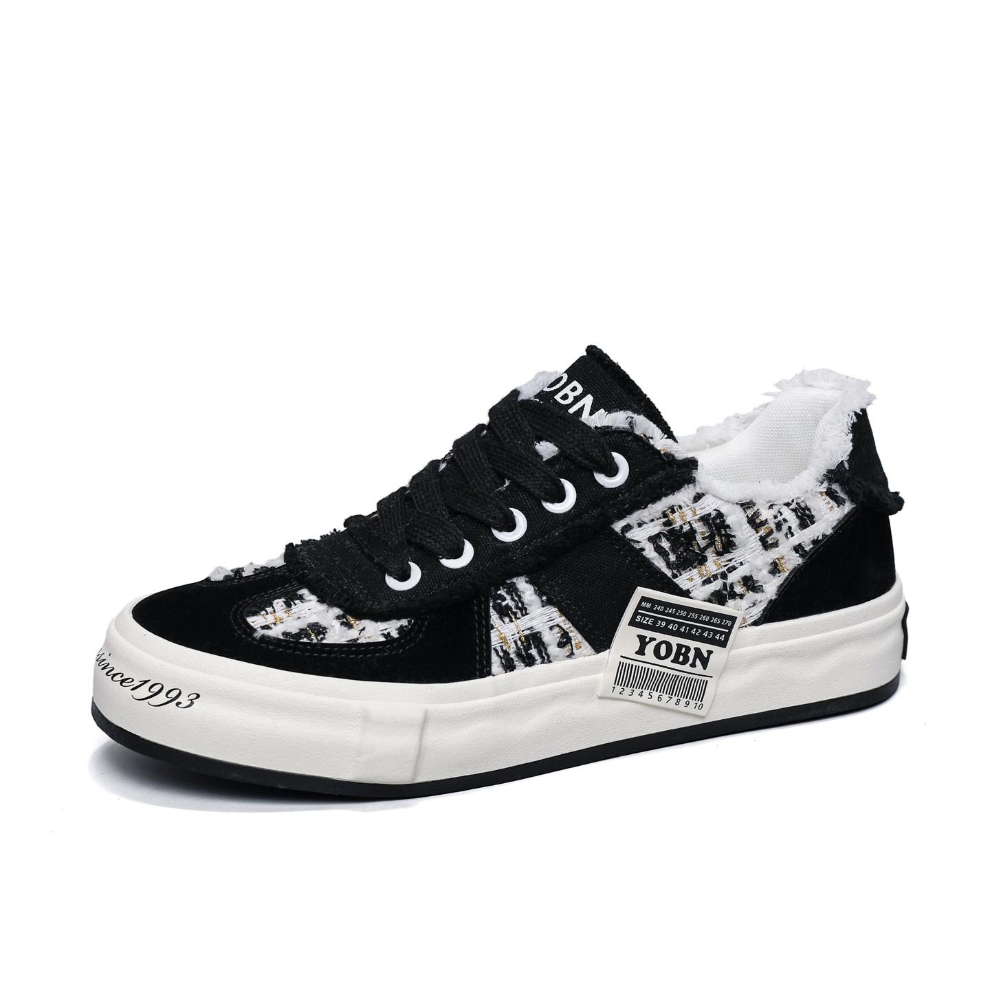 Unisex Canvas Trainer Shoes Vintage Low Top Sneakers Casual Street Walking Shoes Soft Sole Sizes 39-44 for Outdoor Travel 39