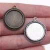 10pcs Fit 20mm 16mm Vintage Antique Silver Plated Antique Bronze Zinc Alloy Cameo Cabochon Pendant Base Setting