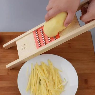 Ahşap Patates Rendesi Salatalık Sebze Dilimleyici Salata Mutfak Rende Peynir Havuç Doğrayıcı Patates Soyucu Patates Kızartması Kesici