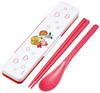 Skater Chopsticks and Spoon Set for Adults (18cm) - Quiet Chopsticks & Spoon Set - Made In Japan - Mizumori Ado CCS3SAAG-A