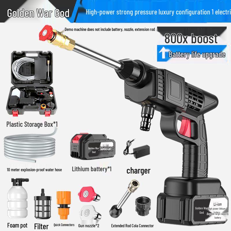 Cordless High-Pressure Portable Car Washer - Lithium Battery Powered Cleaning Tool