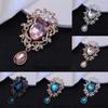 Bouquet Decor Rhinestone Pendant Water Drop Shape Brooch Pins Parts  DIY Crafts
