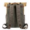Vintage Waterproof Roll-Top Hiking Backpack - Large Capacity Canvas Outdoor Bag