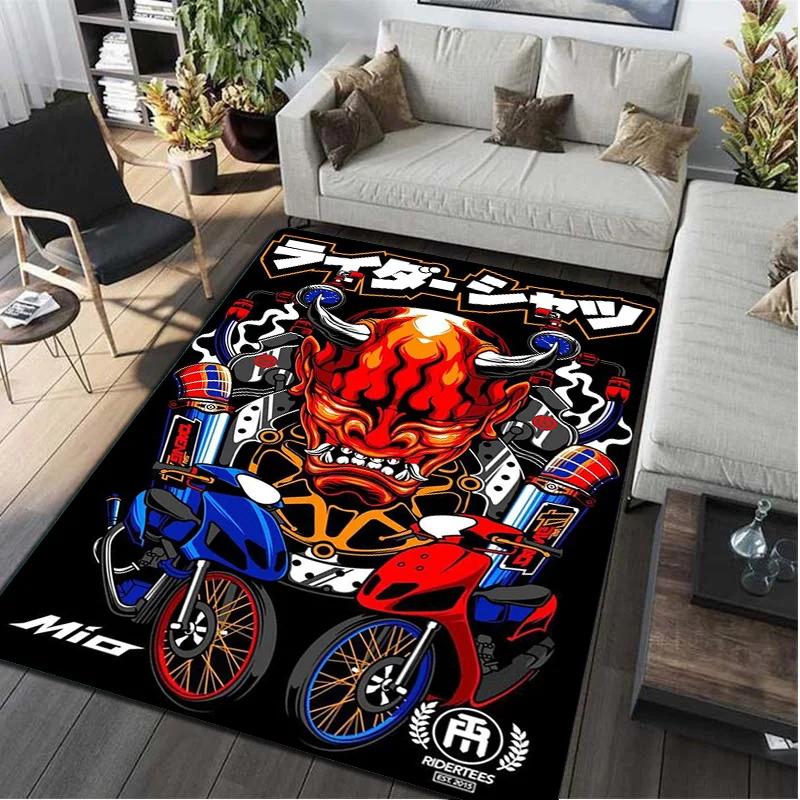 Motorcycle Motorbike Rider Carpet Area Rug Mat Floor Doormat Sofa Entracne Rugs for Living Room Bedroom Playroom Dropshipping