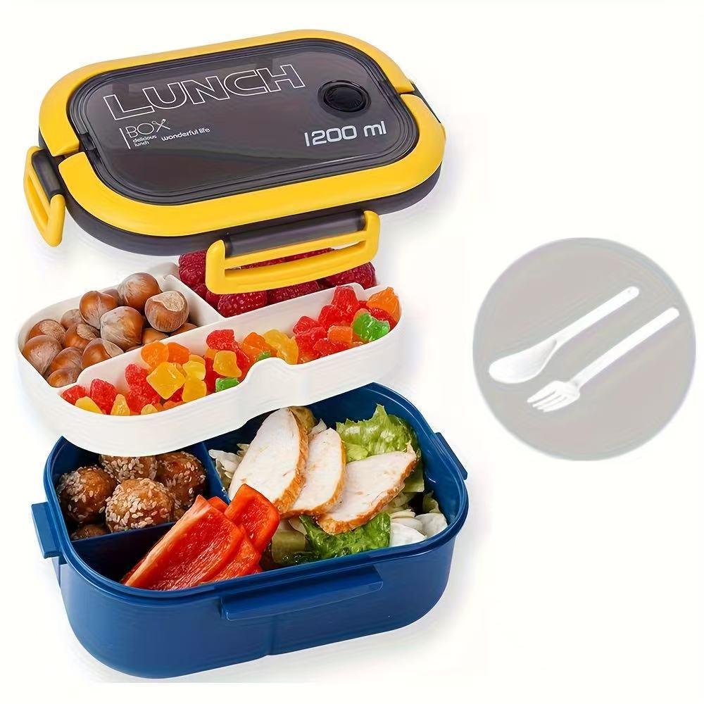 

Morandi Portable Double-Layer Bento Lunch Box for Students & Office Workers