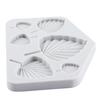 Fan Leaf Silicone Mold Flamingo Tropical Leaf Fondant Molds Cake Decorating Tools Cupcake Topper Candy Resin Clay Chocolate Gumpaste Mold