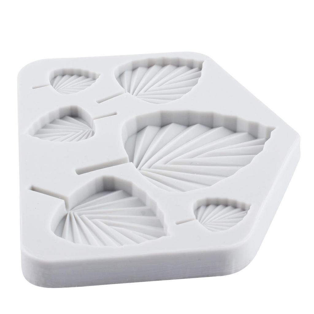 Fan Leaf Silicone Mold Flamingo Tropical Leaf Fondant Molds Cake Decorating Tools Cupcake Topper Candy Resin Clay Chocolate Gumpaste Mold
