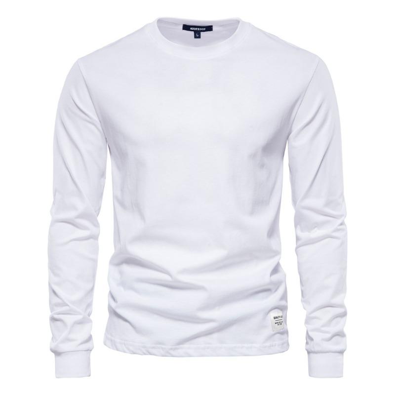 Men’s Euro Fit Solid Long Sleeve Cotton T-Shirt