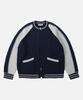 Frizmworks Wool Varsity Zip Up Cardigan _ Navy