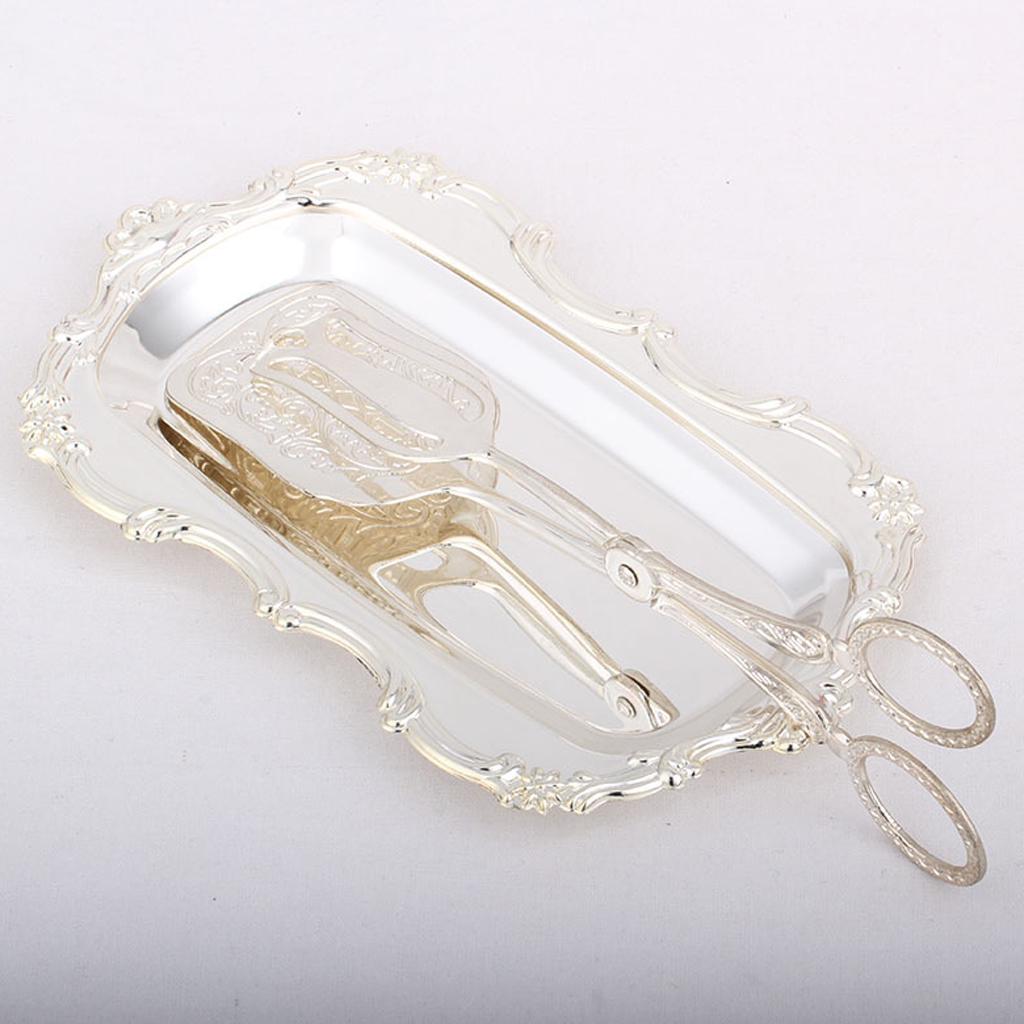 Multifunction Cake Snack Tray Metal Serving Tray Towel Plate Desk Organizer