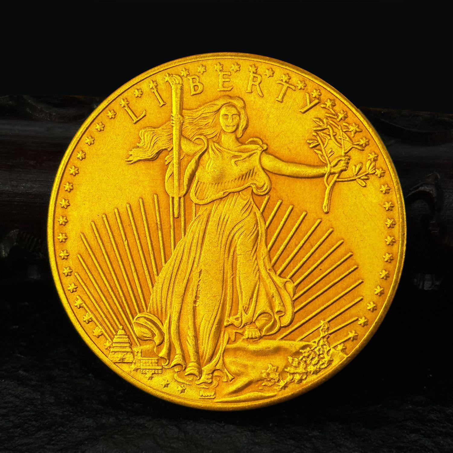 Сент-Годенс, США, $20, Золотая монета Double Eagle, Антикварная памятная монета, Ремесло, Коллекция