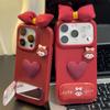 Autumn and Winter Girl Mirror Bracket Is Suitable for Apple 17Pro Mobile Phone Case iPhone16/15 New All-inclusive Soft Case
