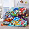 Sonic Flannel Blanket Soft Warm Throw Lightweight Cozy Bed Sofa Blanket for Home Decor Comfortable Cover -QJY