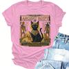 Ancient Egypt Sacred Black Cat Tshirts Unisex Unisex Vintage Myth Graphic Print Tops Short Sleeve Fashion Cat Lover Tshirts Gifts