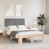 Bed Frame with Upholstered Headboard Light Grey 120 x 200 cm
