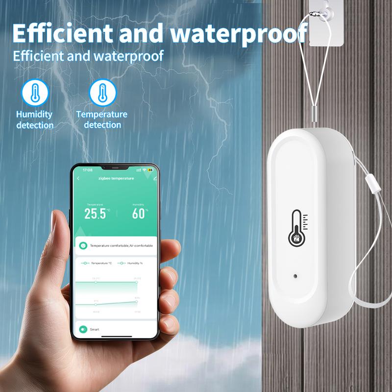 Tuya ZIgbee with/No LCD Display Temperature and Humidity Sensor Indoor or Outdoor  Thermometer Support Alexa Google Assistant