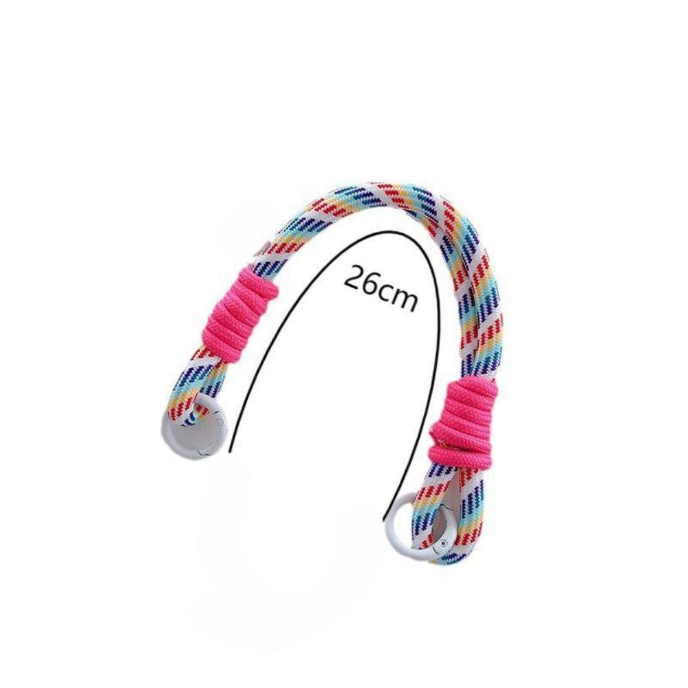 Rainbow Lanyard Strap Portable Rope Keychain Exquisite Hanging Chain Ring  Woman
