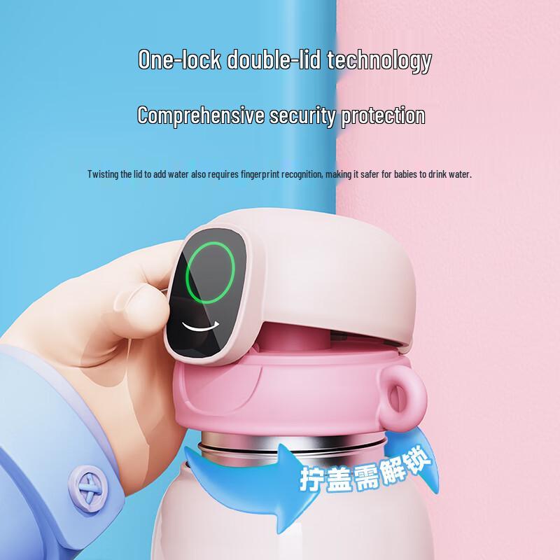 PAKCHOICE Smart Fingerprint Bluetooth Insulated Straw Cup for Kids