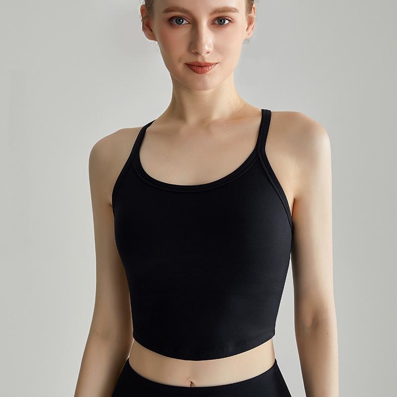 Sutiã esportivo LAHN: Alças finas, almofadas fixas, costas em I elegantes, colete fitness de alta resistência