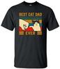 Cat Print Round Neck Short Sleeve T-Shirt Men'S Casual T-Shirt Black