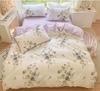 Duvet Cover Set for Double Bed 100% Cotton Quilt Cover Comforter Covers with 2pc Pillowcase Luxury Flower Printed Bedding Set