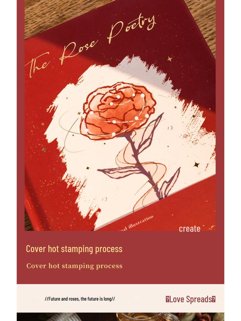 Exquisite Rose Diary: Artistic Japanese Notebook