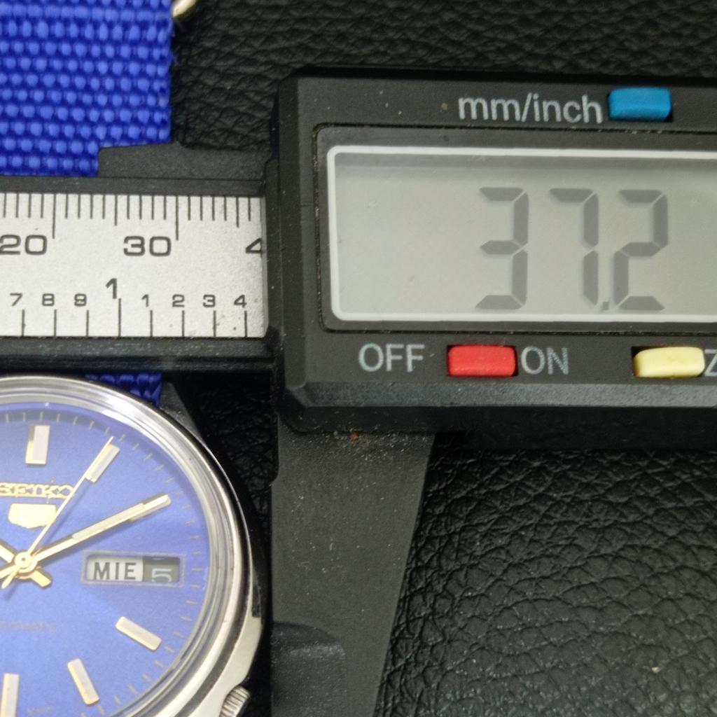 VINTAGE SEIKO 5 AUTOMATIC 6119C JAPAN MENS BLUE COLOR DIAL WATCH a709523-1
