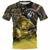 Vintage T Shirt for Mens Fishing 3D Print Outdoor Sports Short Sleeve Top Casual Man's T-shirt Loose Tee Streewear Men Clothing