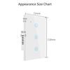 LangYeao Tuya WiFi US AU 1/2/3/4 Gang Smart Touch Wall Light Switch Work with Alexa and Google Home with Neutral Wire