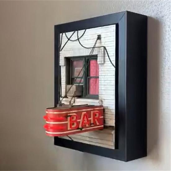 Record Store Wall Light Retro Wall Decoration Light Nostalgic Lighted Record Store Bar Ornament Gift for Record Collectors