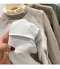 Women's Fleece-Lined Slim Fit Half-High Collar Top - Stylish Autumn/Winter Innerwear