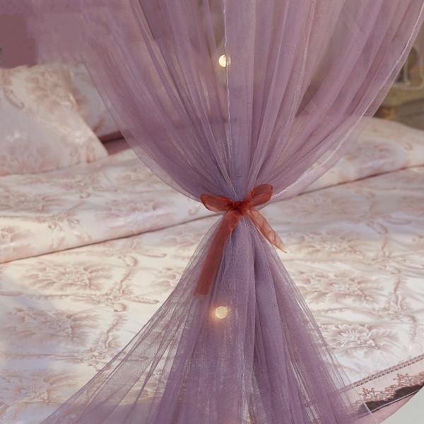 Síťka proti komárům na postel Kupole Baldachýn Princess Lace Síť na postel Závěs Moskytiéra pro montáž na strop Bezplatná instalace Baldachýn postele