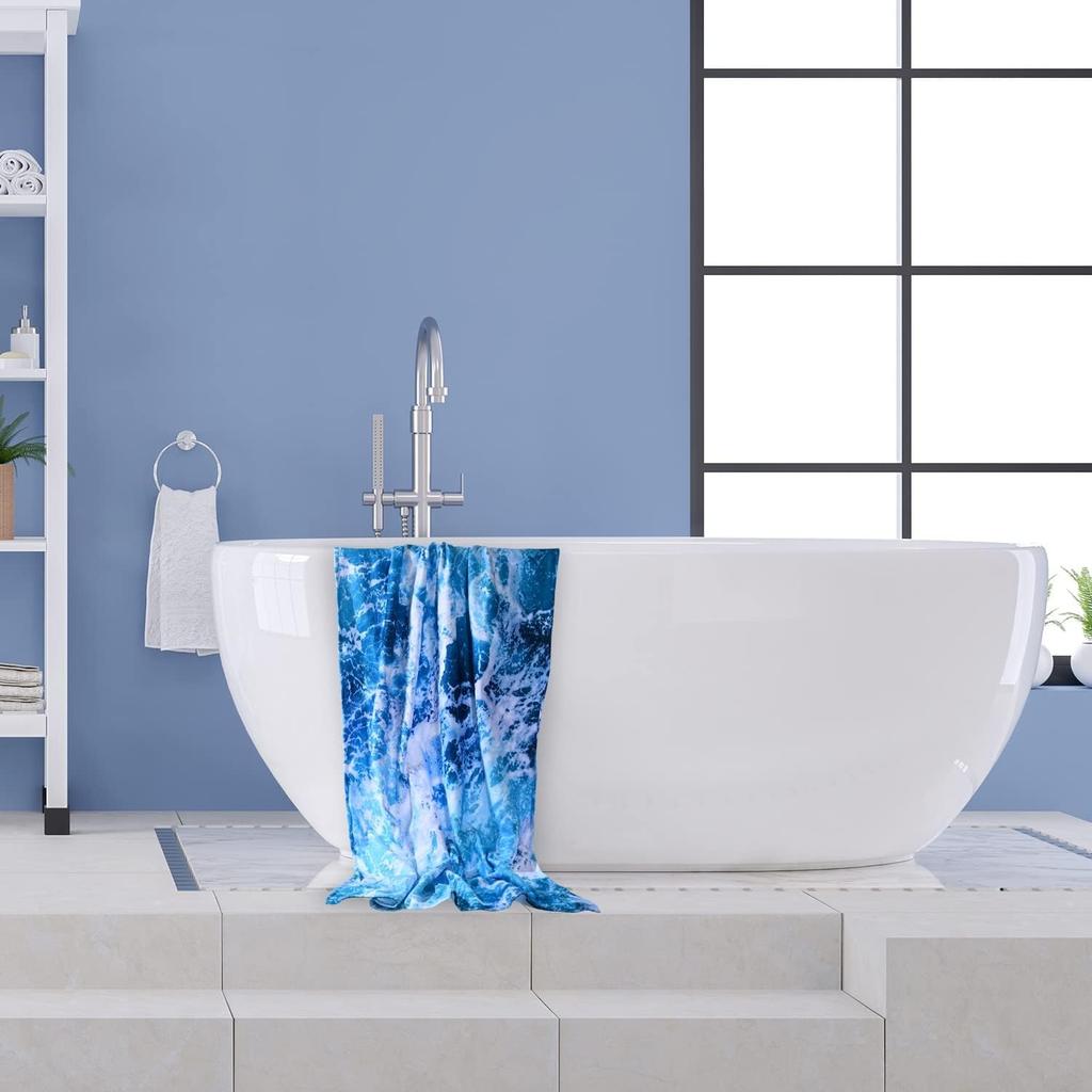 1PC Oversized Ocean Wave Beach Towel for friends Gifts Towel Quick-Dry Towel For Bath Yoga Tourism Beach GYM Camping Swimming